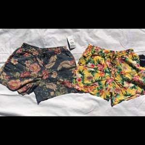 Floral drawstring shorts